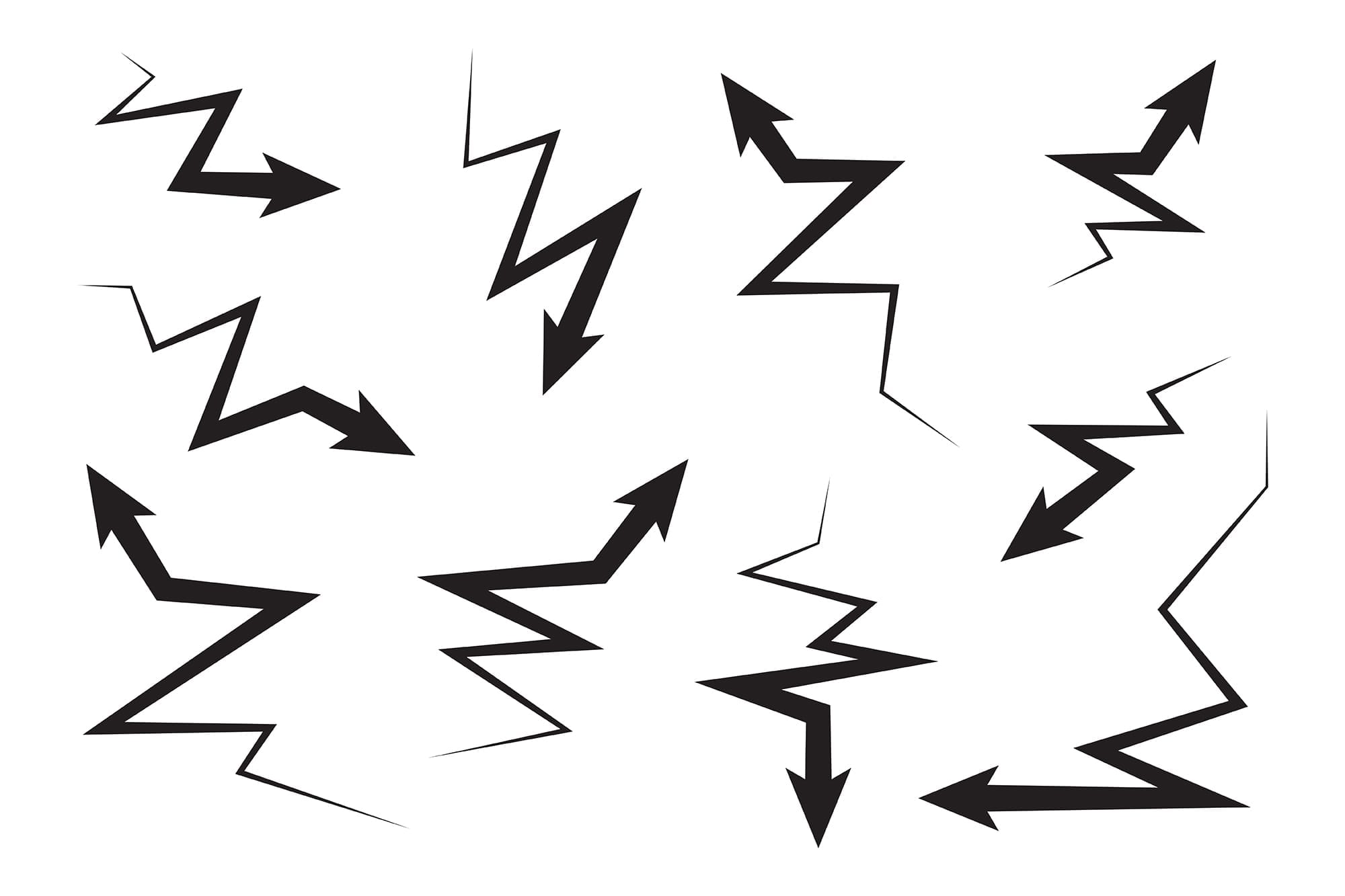 SVG Thunderbolt Arrow