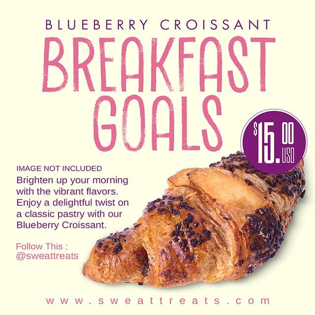 Photoshop Breakfast Goals Blueberry Instagram Post