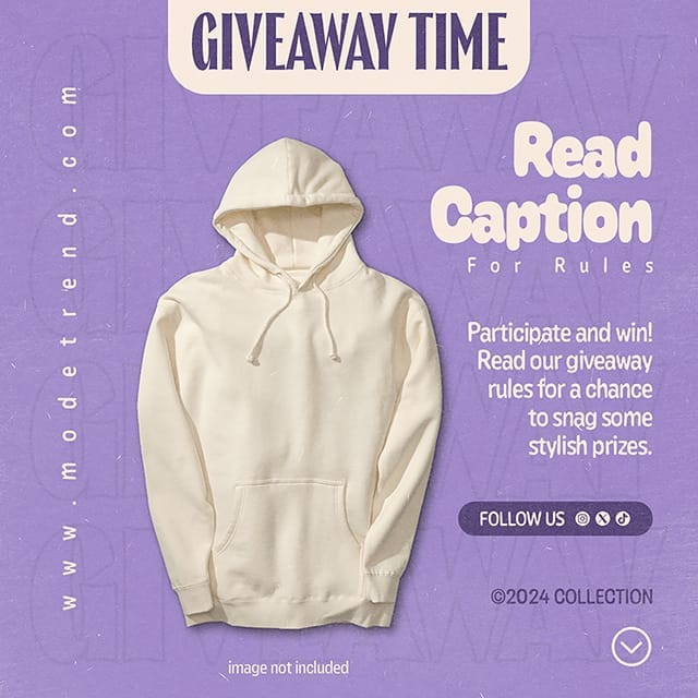 Photoshop Giveaway Time Lavender Instagram Post