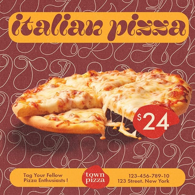 Photoshop Italian Pizza Elaraeats Instagram Post