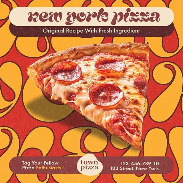 Photoshop New York Pizza Elaraeats Instagram Post