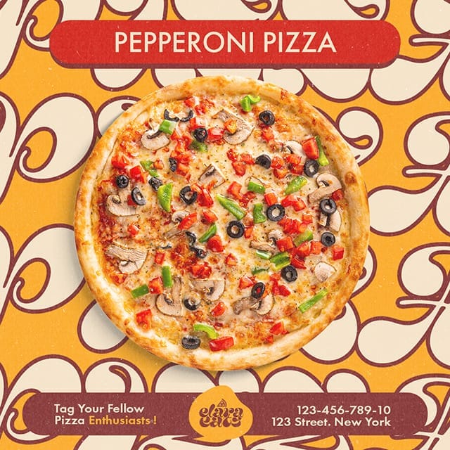 Photoshop Pepperoni Pizza Elaraeats Instagram Post