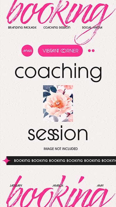 Photoshop Booking Coaching Cerise Instagram Story