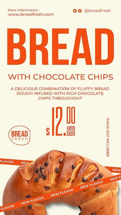 Photoshop Bread With Chocolate Chips Orange Story