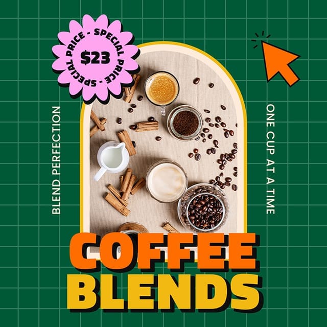 Photoshop Coffee Blends Verdegreen Instagram Post