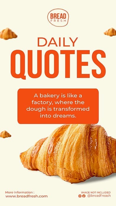 Photoshop Daily Quotes Bakery Orange Story