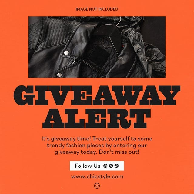 Photoshop Giveaway Alert Blorangle Instagram Post