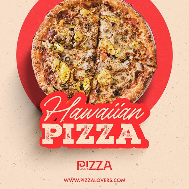 Photoshop Hawaiian Pizza Exobites Instagram Post