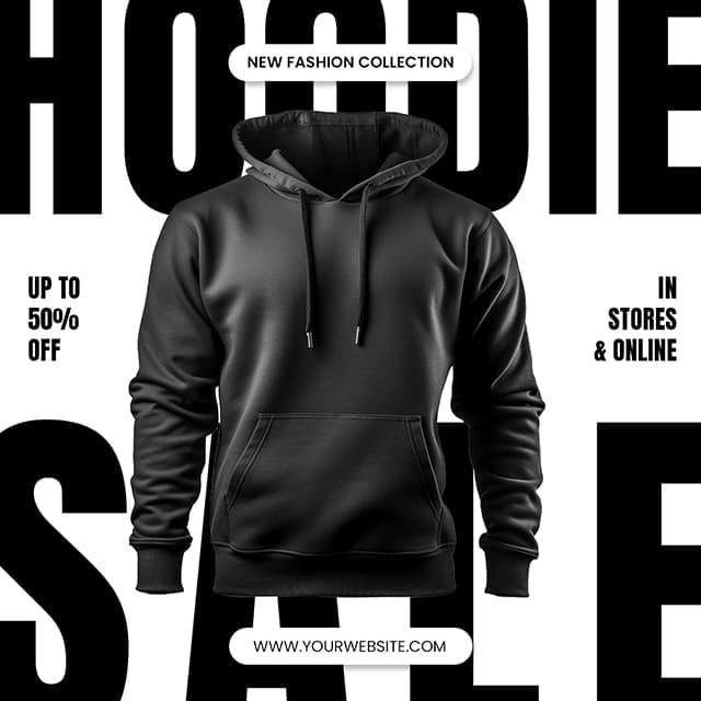 Photoshop Hoodie New Fashion Collection Sale Instagram Post