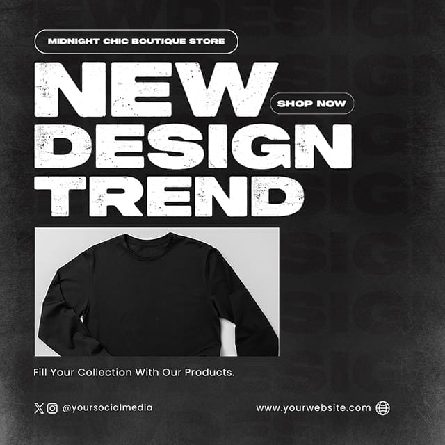 Photoshop New Design Trend Meetnight Instagram Post