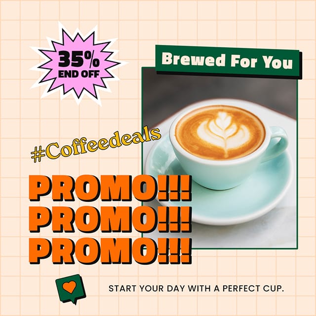 Photoshop Promo Brewed For Your Verdegreen Instagram Post