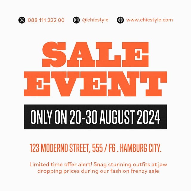 Photoshop Sale Event Blorangle Instagram Post