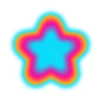 Star Retro Gradient Blurred Shape