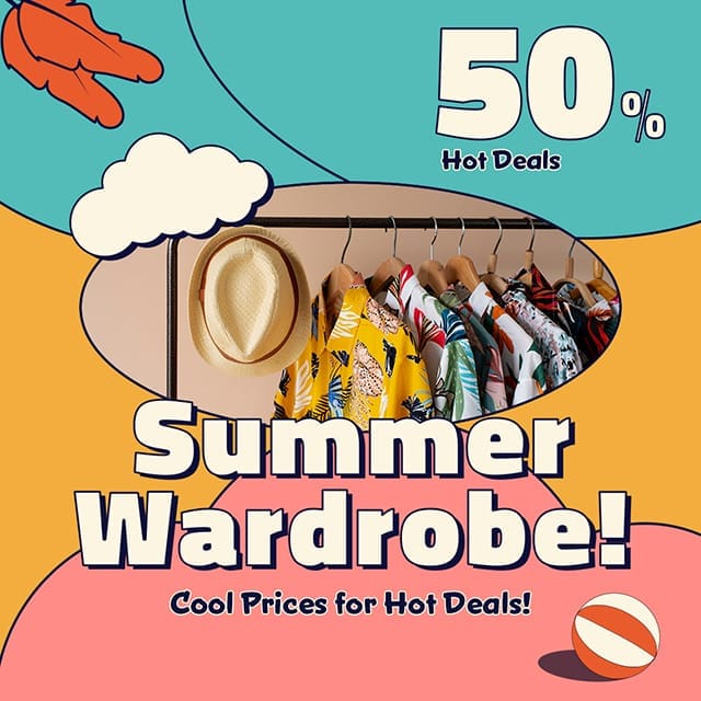 Photoshop Summer Wardrobe Palm Rush Instagram Post