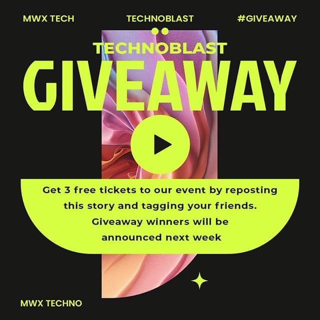 Giveaway Techno Instagram Post