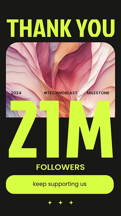 Photoshop Thank You 21 M Followers Techno Instagram Story