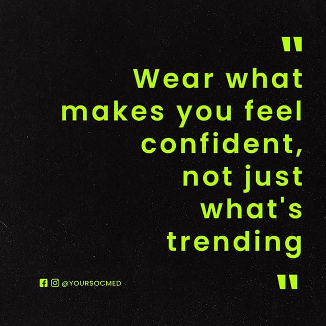 Photoshop Wear What Makes You Confident Chespe Neon Instagram Post