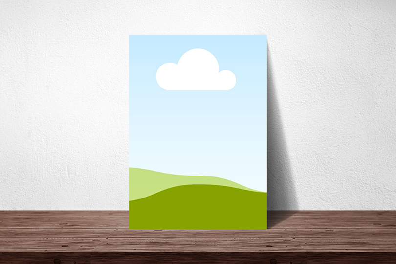 Canva Minimalist Stand Poster Mockup