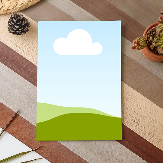 Canva Paper Mockup On Table