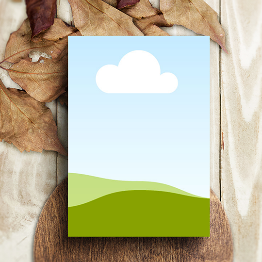 Canva Poster Mockup on Dried Leaves