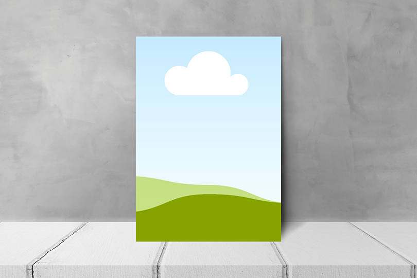 Canva Stand Poster Mockup on Wall Background