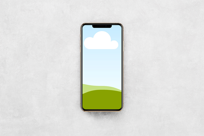 Canva iPhone X Mockup on Marble