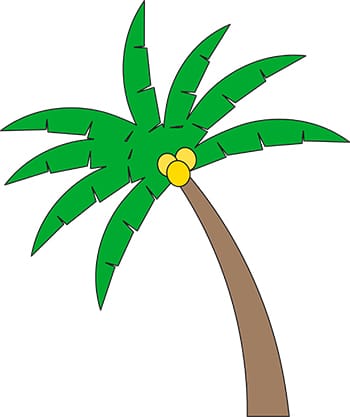 Sticker Coconut Tree