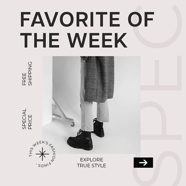 Photoshop Favorite of The Week Fashion Instagram Post