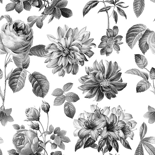 Flower Minimal Sketch Seamless Pattern