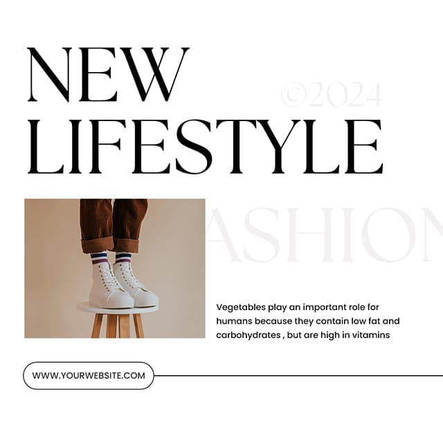 Photoshop New Lifestyle Fashion Instagram Post