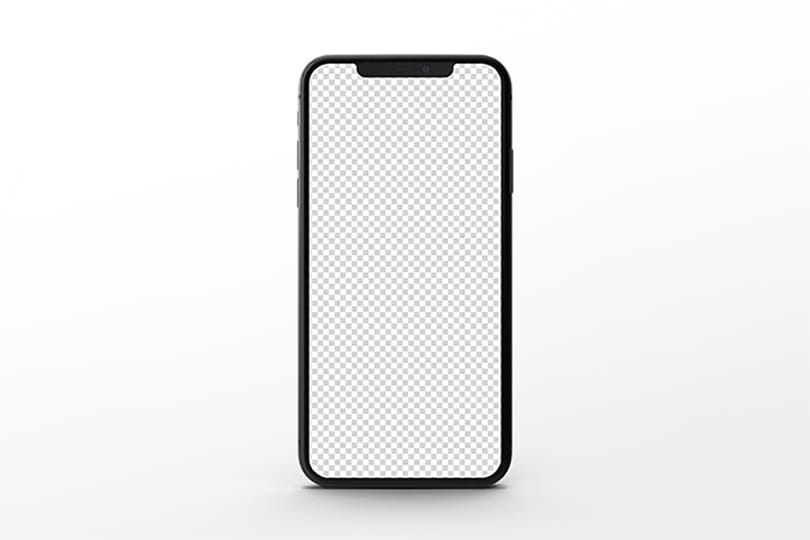 PNG Black Apple Smartphone Mockup