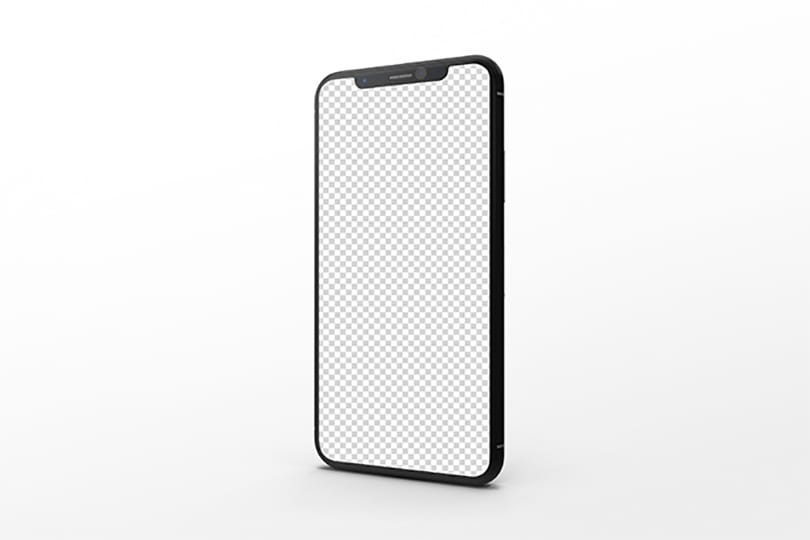 PNG Black iPhone X Mockup Left