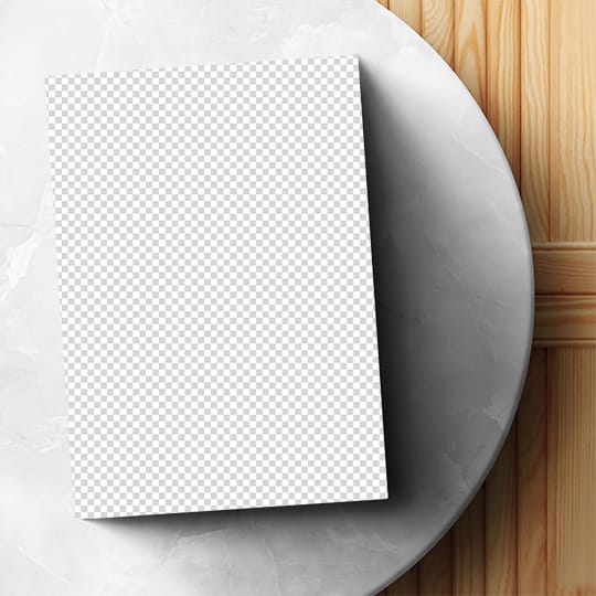 PNG Book Cover On Round Table Mockup