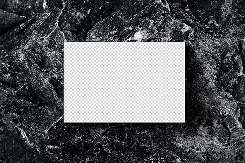 PNG Business Card Marble Black Mockup