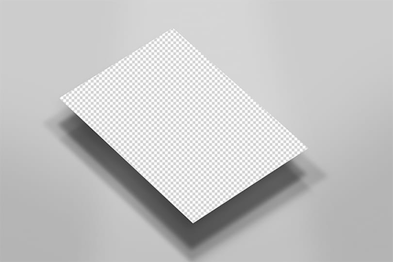 PNG Poster Mockup on Grey Background