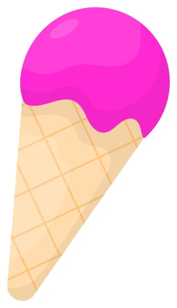 Pink Ice Cream Cone