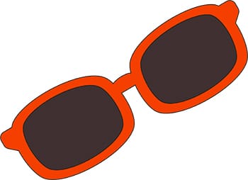 Sticker Red Sunglasses