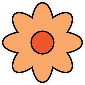 Retro Flower 1 Sticker