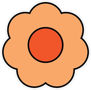 Retro Flower 2 Sticker