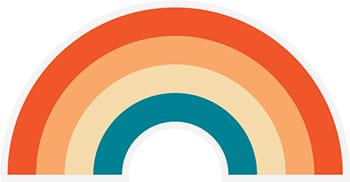 Retro Rainbow Sticker