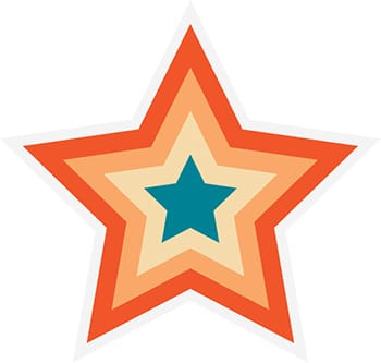 Retro Star 1 Sticker