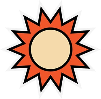 Retro Sun Sticker