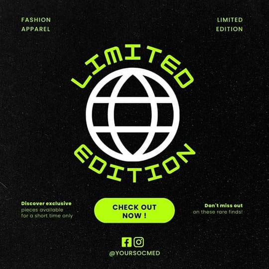 Canva Limited Edition Chespe Neon Instagram Post