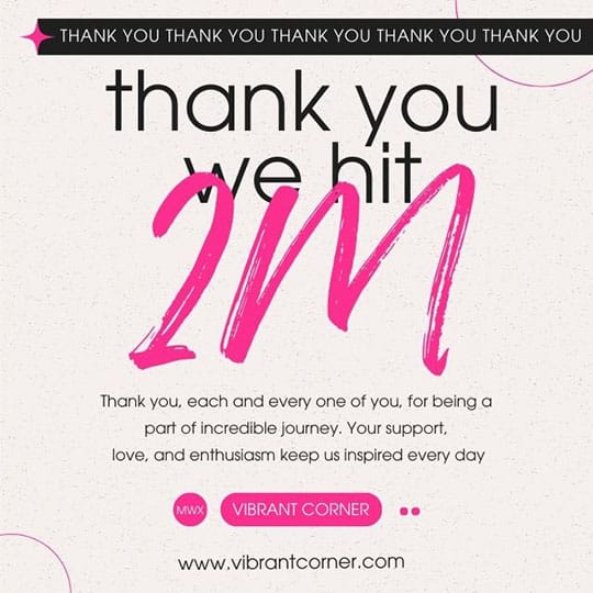 Canva Thank You We Hit 2M Cerise Instagram Post