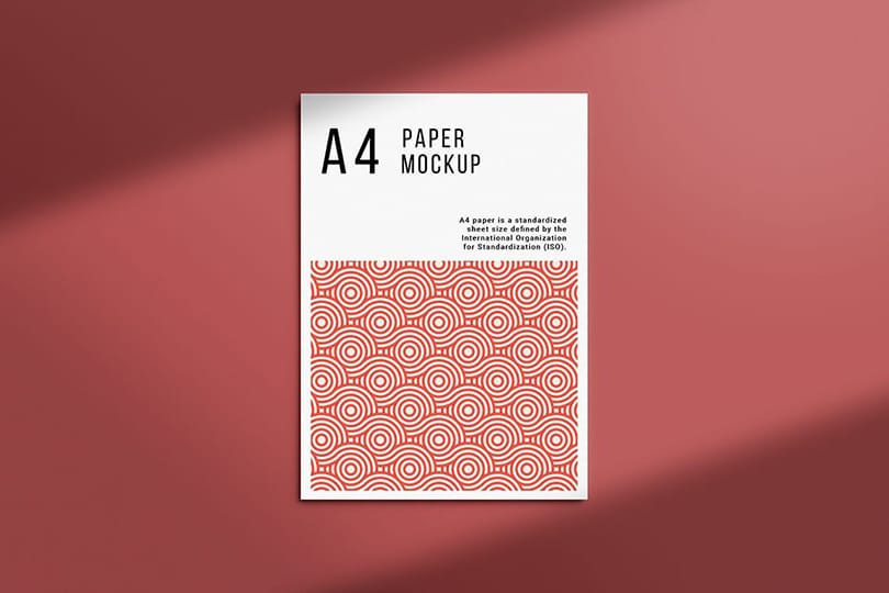 Photoshop A4 Paper Poster Mockup