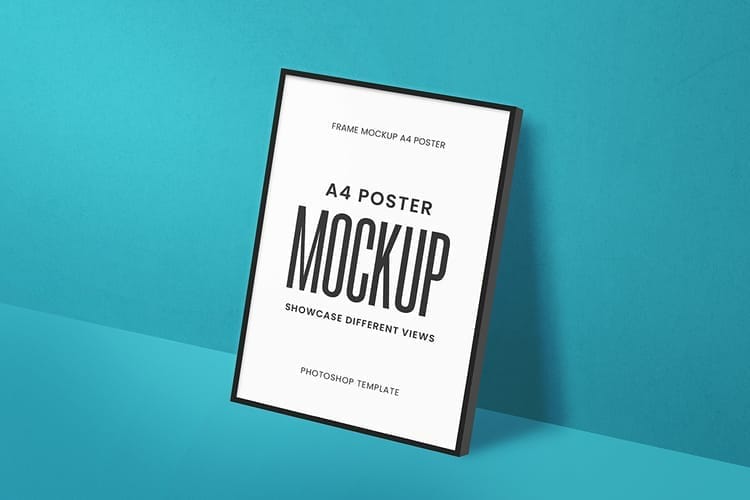 Photoshop A4 Poster Frame Mockup