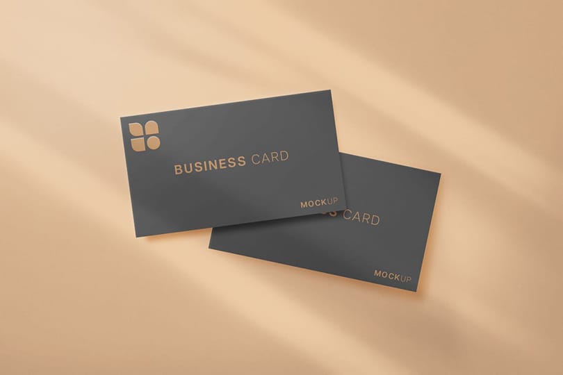 Photoshop Black Business Card Mockup