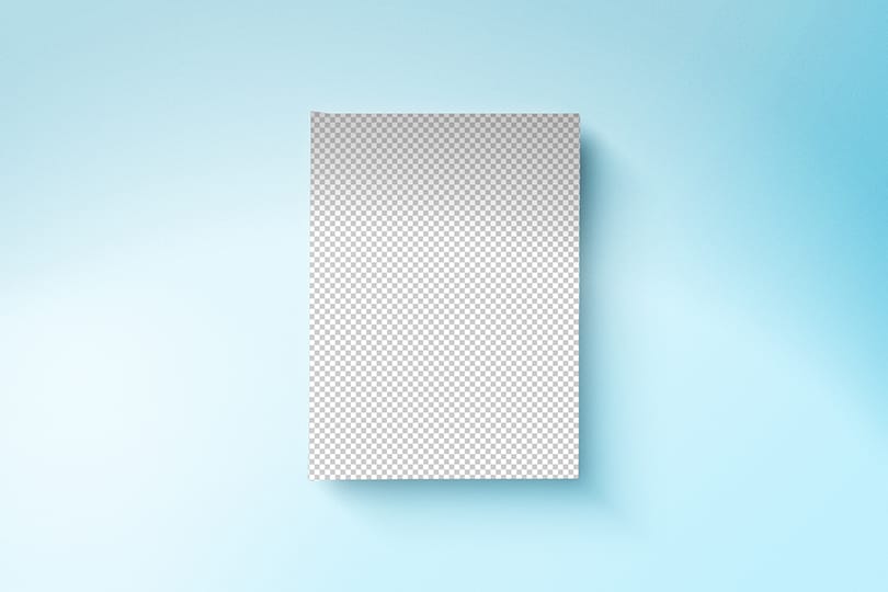 PNG Brand Book Mockup on Blue Background