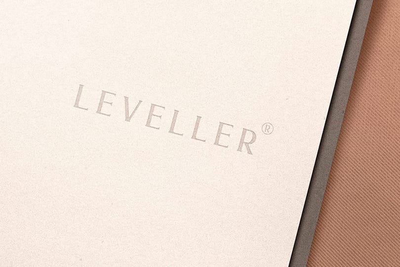 Photoshop Branding Leveller Paper Logo Mockup