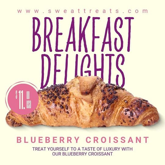 Canva Breakfast Delights Blueberry Instagram Post